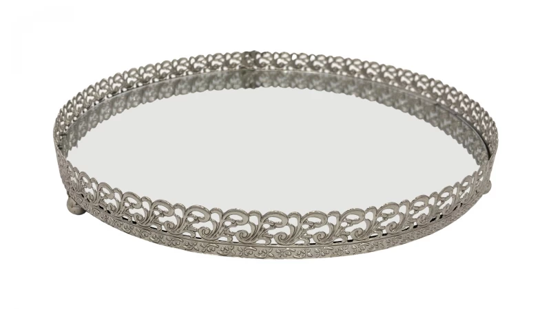 DC BANDEJA GLAS SILVER METAL FH180803L La Francesa