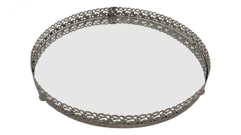 DC BANDEJA GLAS SILVER METAL FH180803L La Francesa