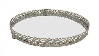 DC BANDEJA GLAS SILVER METAL FH180803M La Francesa