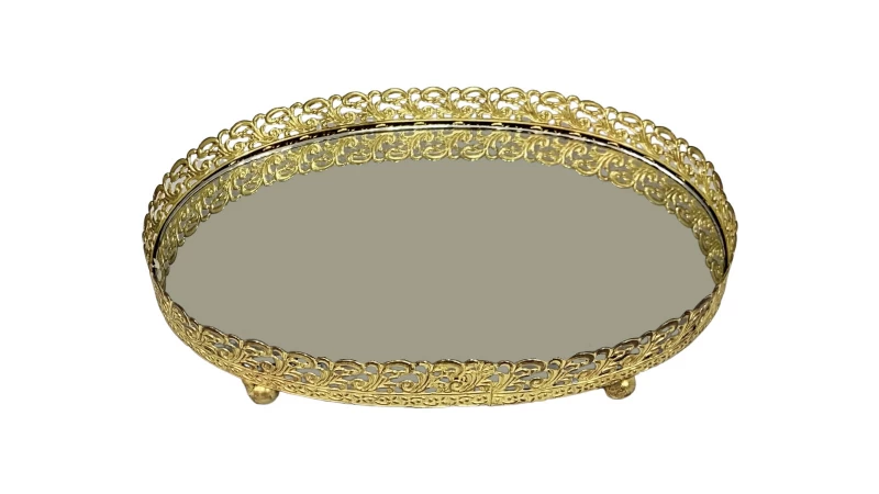 DC BANDEJA GLAS   GOLD METAL FH180804S La Francesa