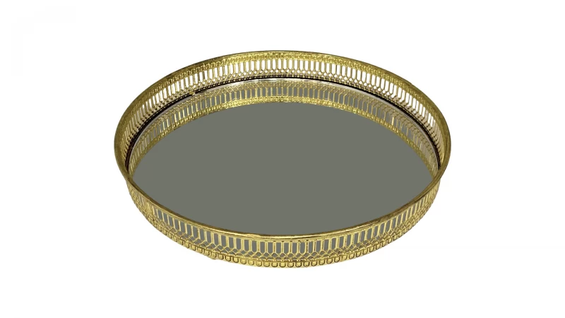 DC BANDEJA GLAS   GOLD METAL FH190891L La Francesa