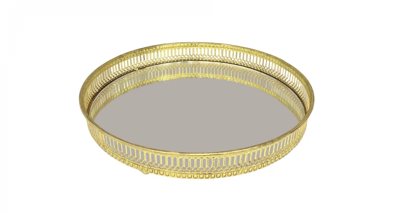 DC BANDEJA GLAS   GOLD METAL FH190891L La Francesa