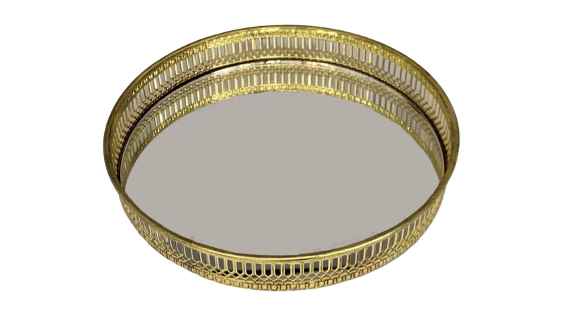 DC BANDEJA GLAS   GOLD METAL FH190891M La Francesa