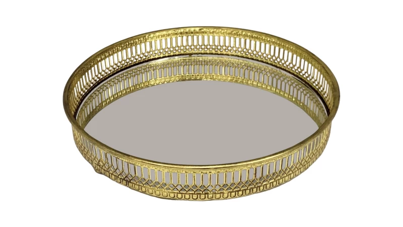 DC BANDEJA GLAS   GOLD METAL FH190891M La Francesa