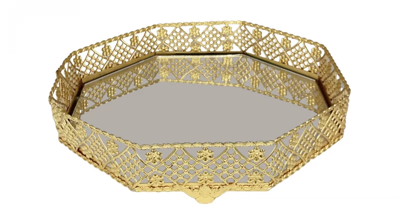 DC BANDEJA    25CM GOLD   TRAY T0182 La Francesa